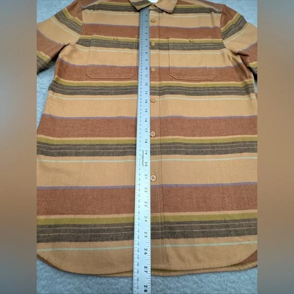 The North Face Shirt Men S Flannel Plaid Orange Multi  Organic Fiber Outdoor NWT - Picture 5 of 15